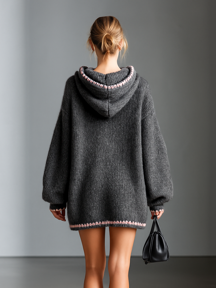 MADELEINE | Oversized Hooded Knit Dress