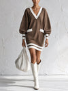 MAXINE | Oversized V-Neck Sweater Dress