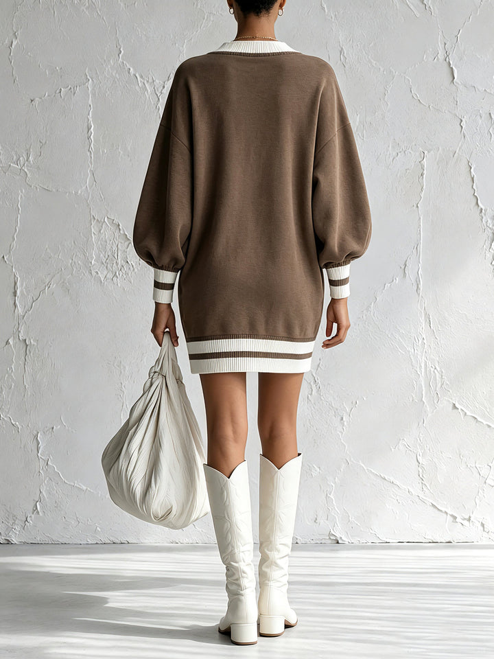 MAXINE Oversized V-Neck Sweater Dress, photo 3