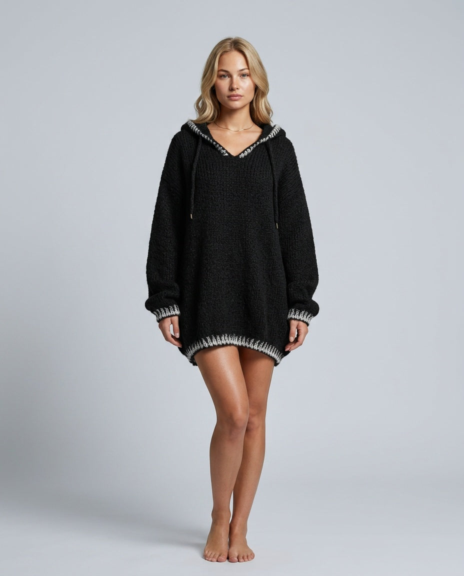 MADELEINE | Oversized Hooded Knit Dress
