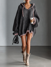 MADELEINE | Oversized Hooded Knit Dress