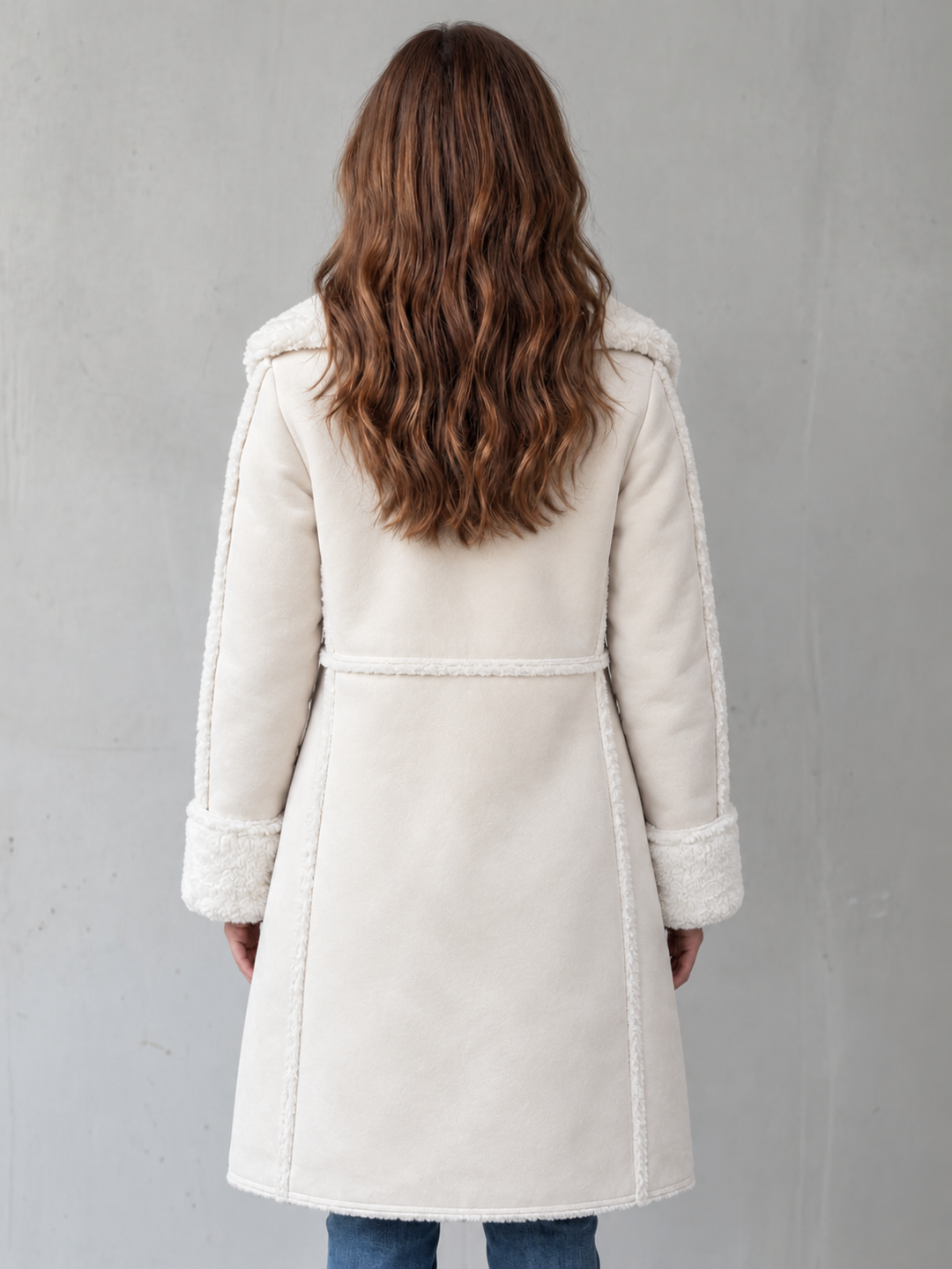 KERSTIN | Shearling-Look Long Coat