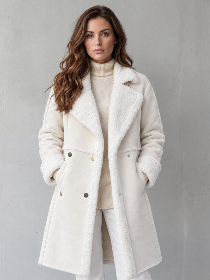 KERSTIN | Shearling-Look Long Coat