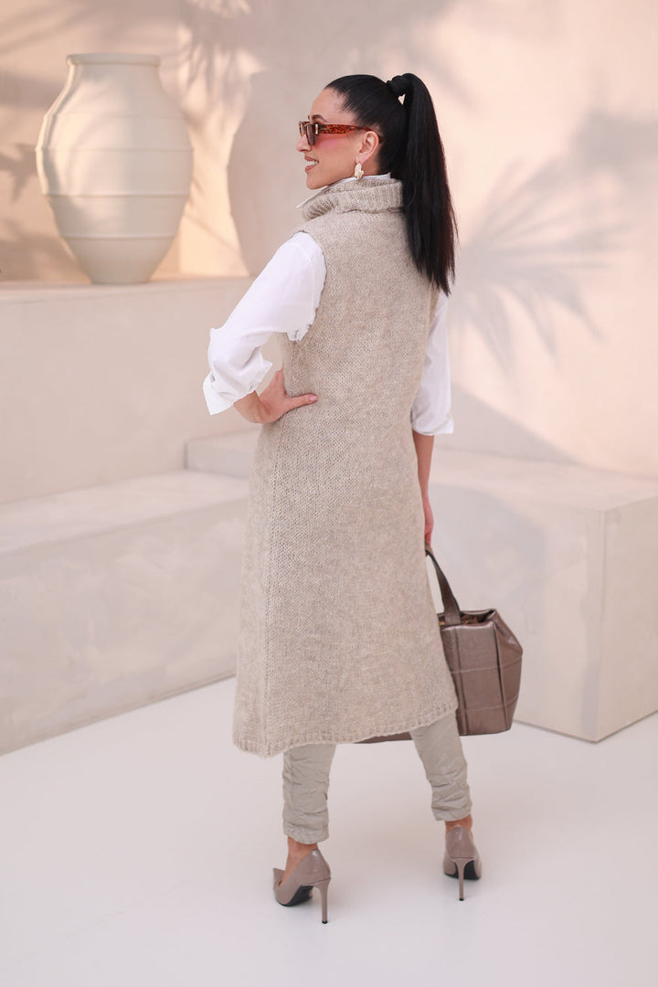 ANTONELLA | Sleeveless Long Knit Vest