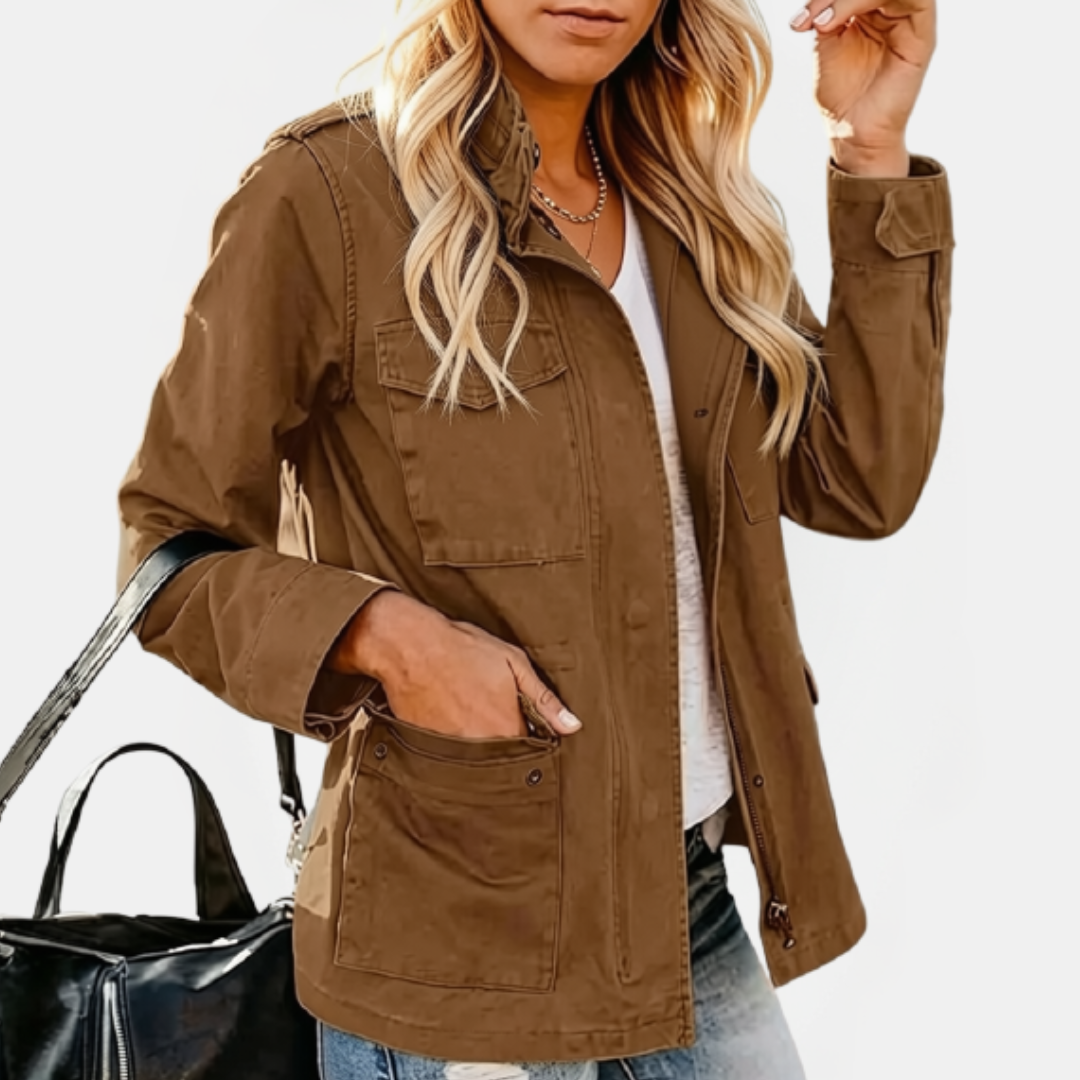 IMOGEN | Utility Cargo Jacket with Drawstring Waist