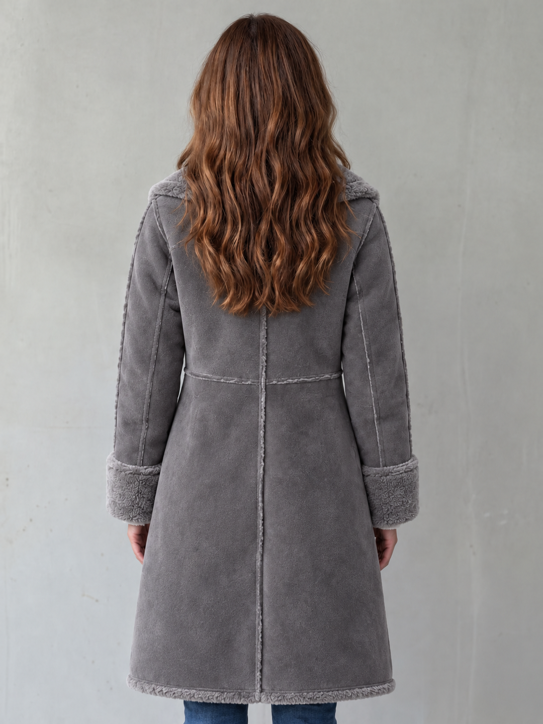 KERSTIN | Shearling-Look Long Coat