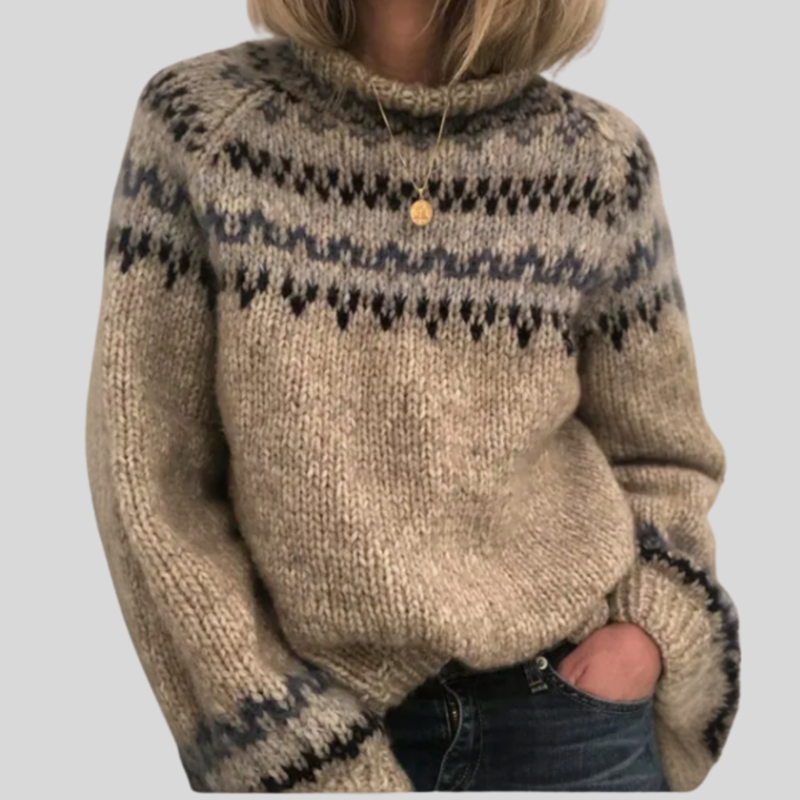 EDWINA Nordic Fair Isle Knit Sweater, photo 2