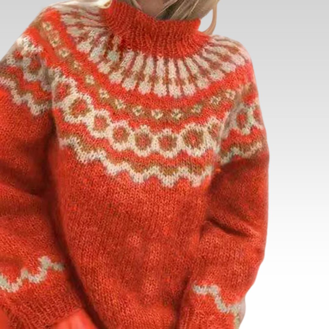 GWENDA | Patterned Yoke Knit Sweater