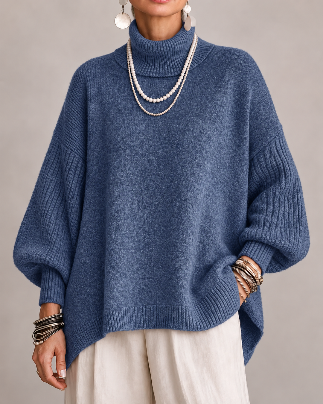 OTTOLINE | Oversized Turtleneck Knit Sweater