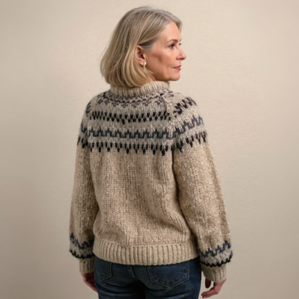 EDWINA Nordic Fair Isle Knit Sweater, photo 3