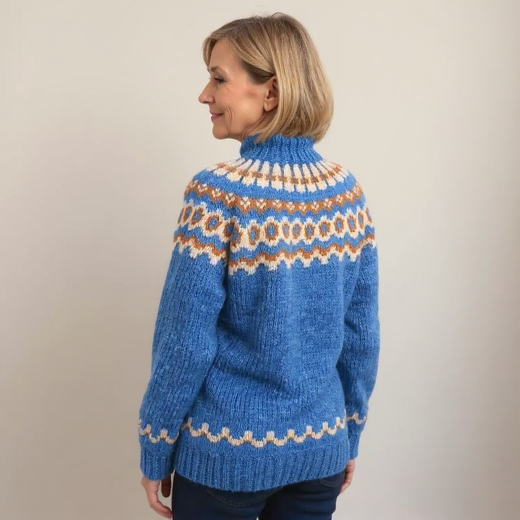 GWENDA | Patterned Yoke Knit Sweater