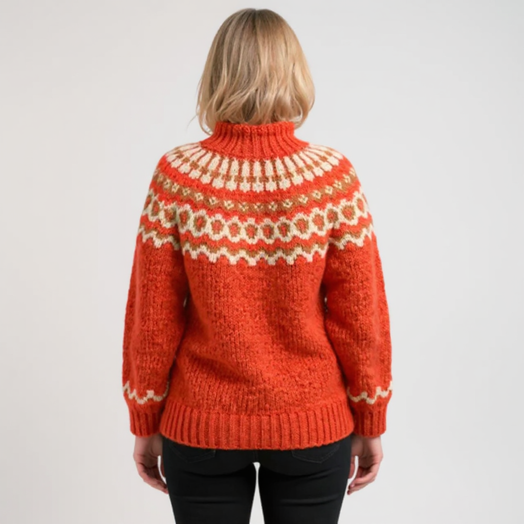 GWENDA | Patterned Yoke Knit Sweater