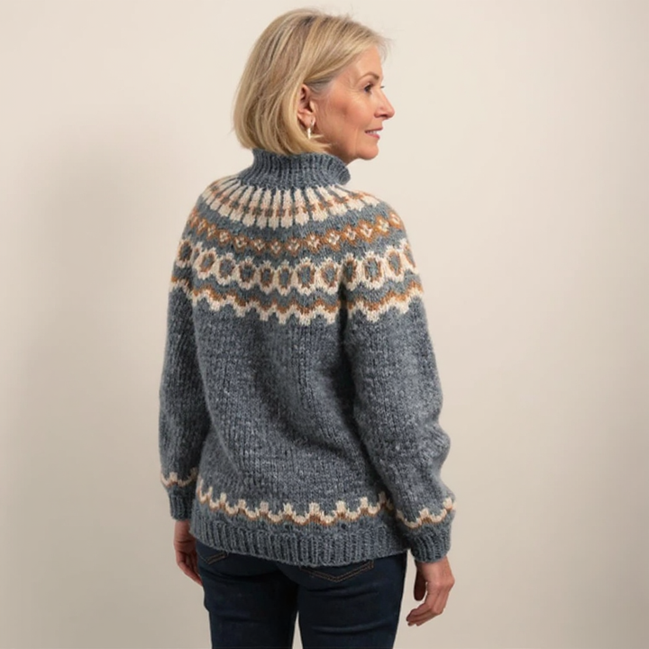 GWENDA | Patterned Yoke Knit Sweater