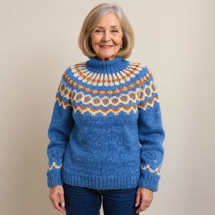 GWENDA | Patterned Yoke Knit Sweater