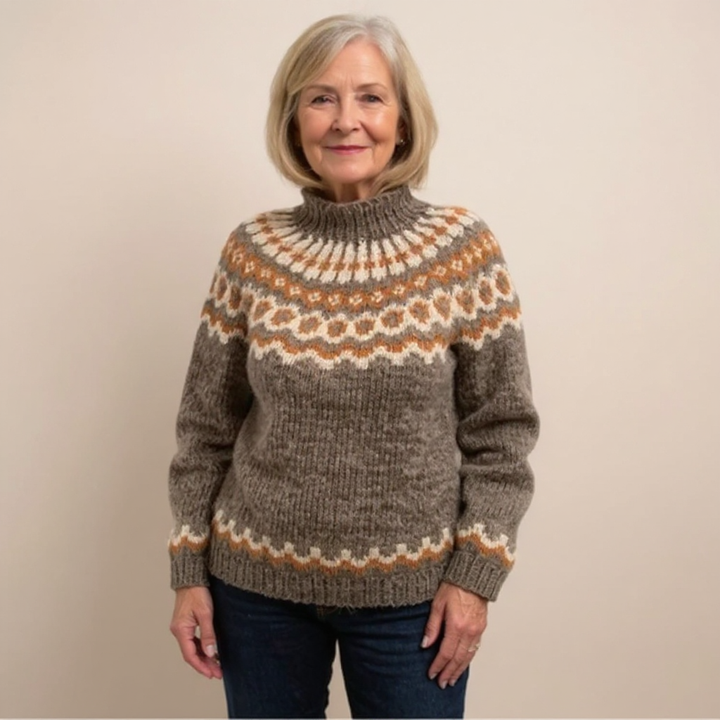 GWENDA | Patterned Yoke Knit Sweater