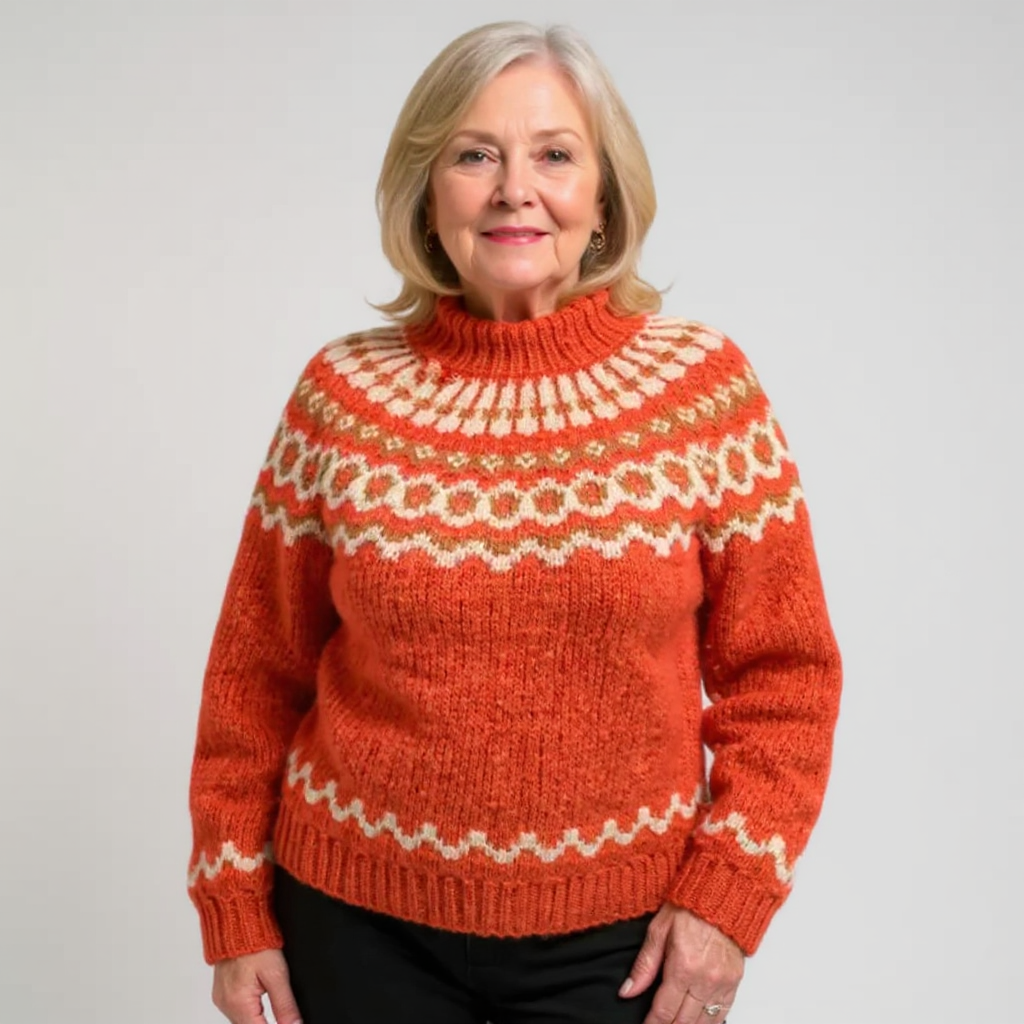 GWENDA | Patterned Yoke Knit Sweater