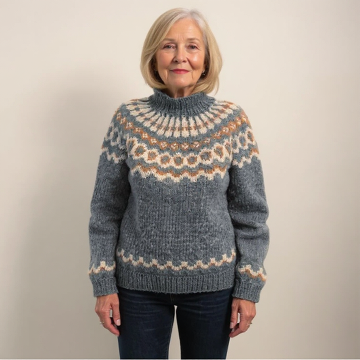 GWENDA | Patterned Yoke Knit Sweater