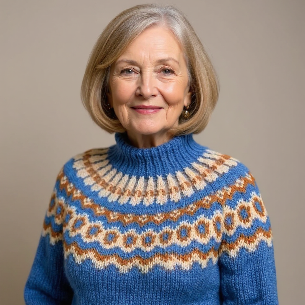 GWENDA | Patterned Yoke Knit Sweater