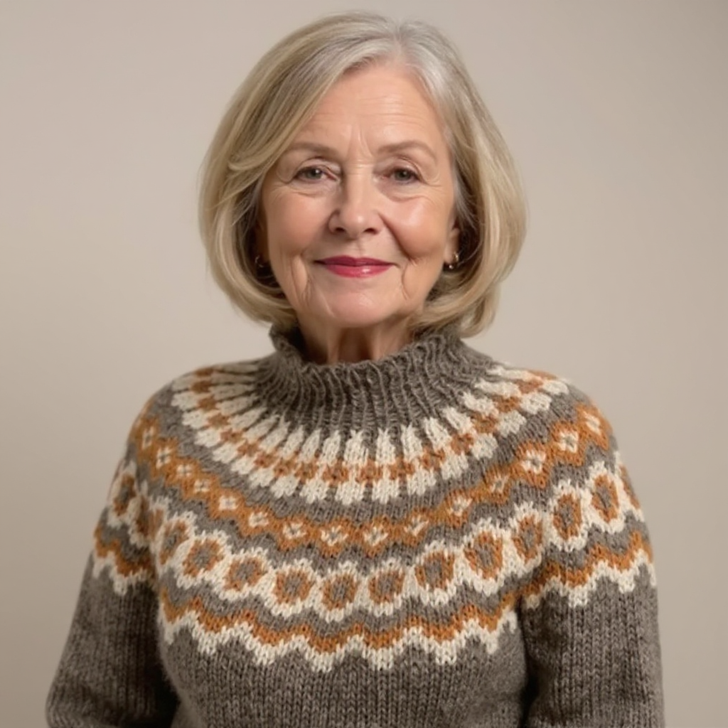 GWENDA | Patterned Yoke Knit Sweater