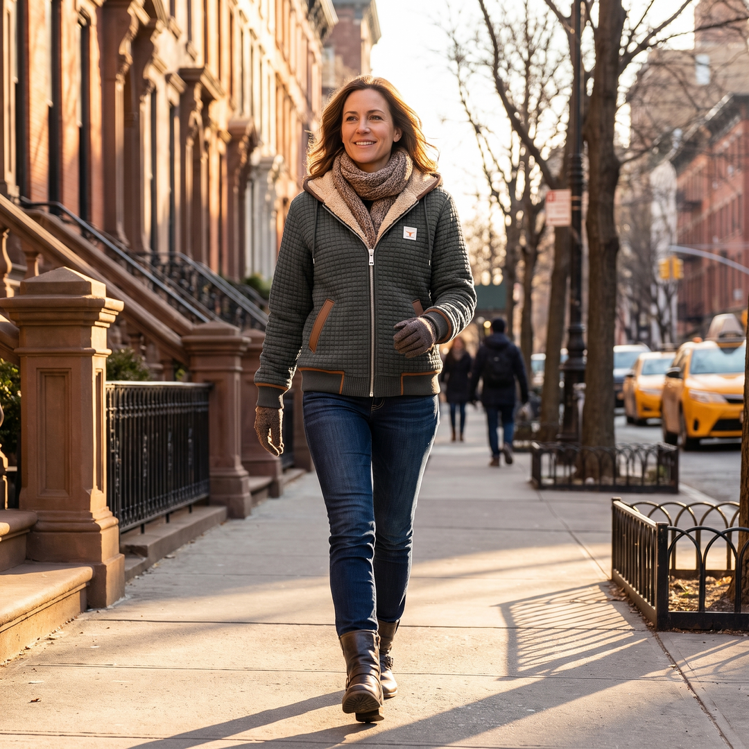 LORRAINE Sherpa-Lined Quilted Hooded Jacket, photo 2