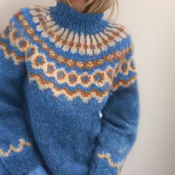 GWENDA | Patterned Yoke Knit Sweater