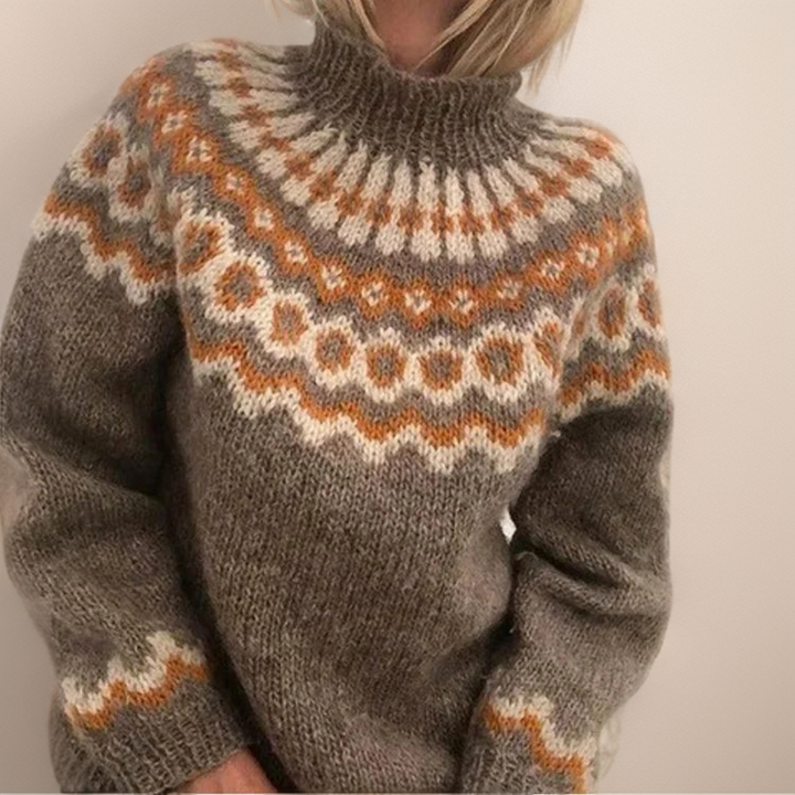 GWENDA | Patterned Yoke Knit Sweater