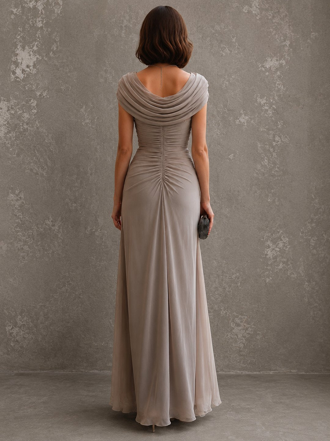 CELESTINE | Draped Cowl-Neck Maxi Dress