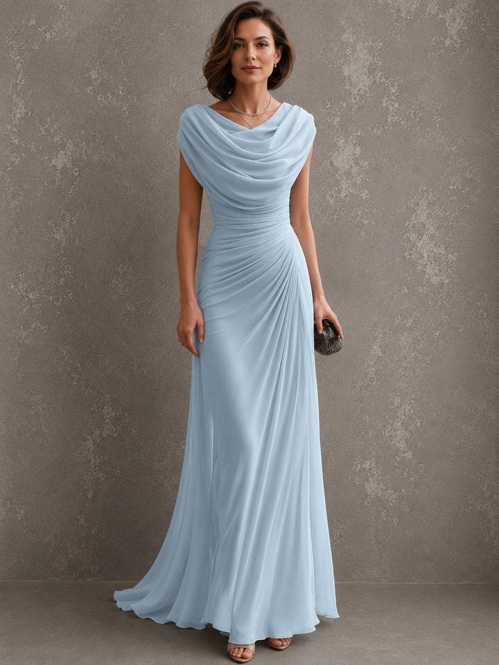 CELESTINE | Draped Cowl-Neck Maxi Dress