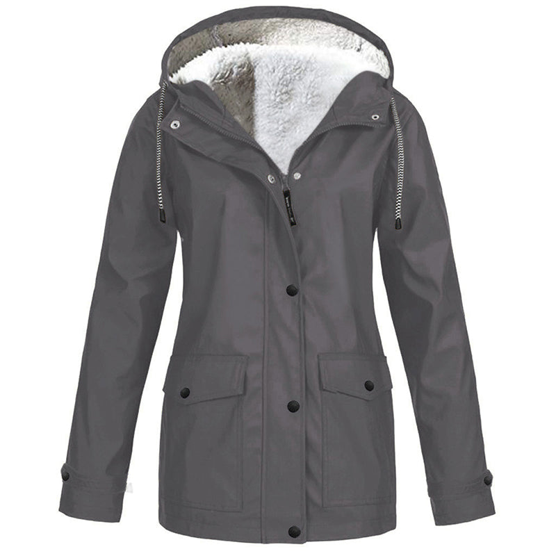 MADELINE | Fleece-Lined Hooded Rain Jacket