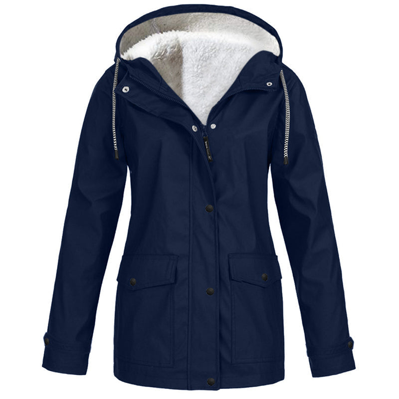 MADELINE | Fleece-Lined Hooded Rain Jacket