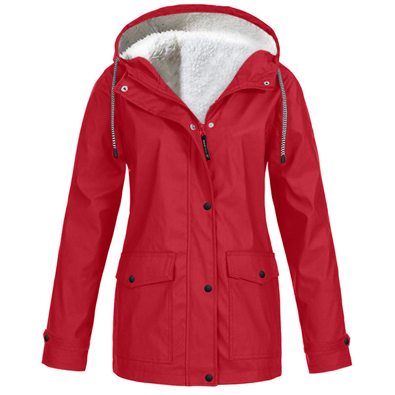 MADELINE | Fleece-Lined Hooded Rain Jacket