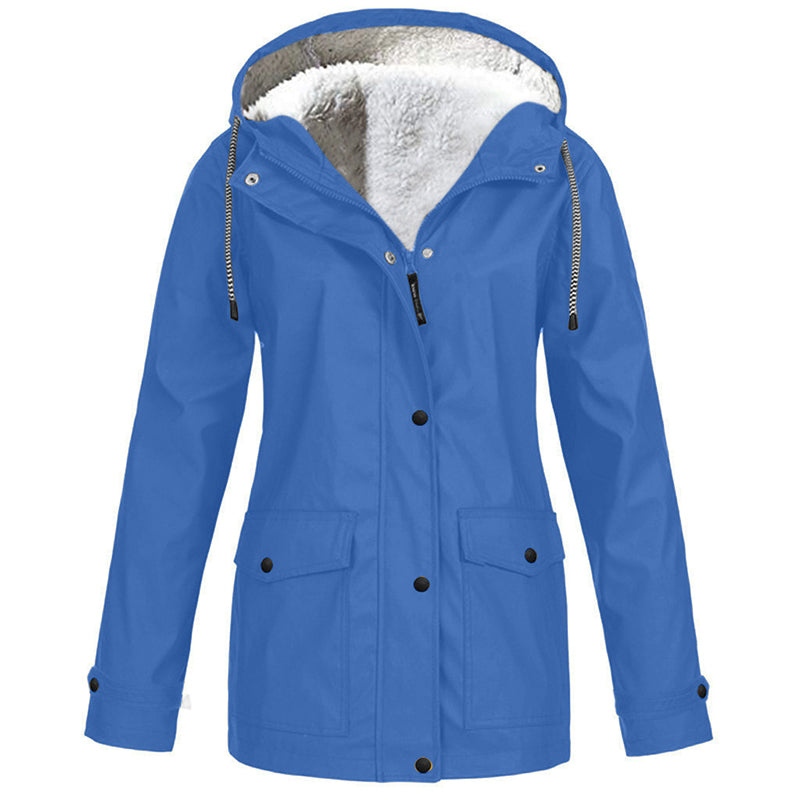 MADELINE | Fleece-Lined Hooded Rain Jacket