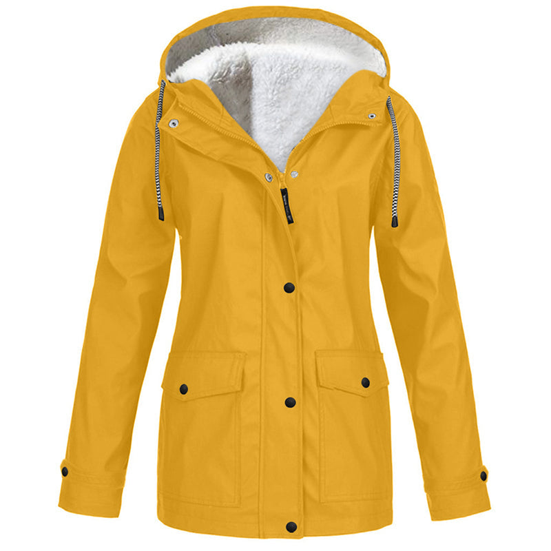 MADELINE | Fleece-Lined Hooded Rain Jacket