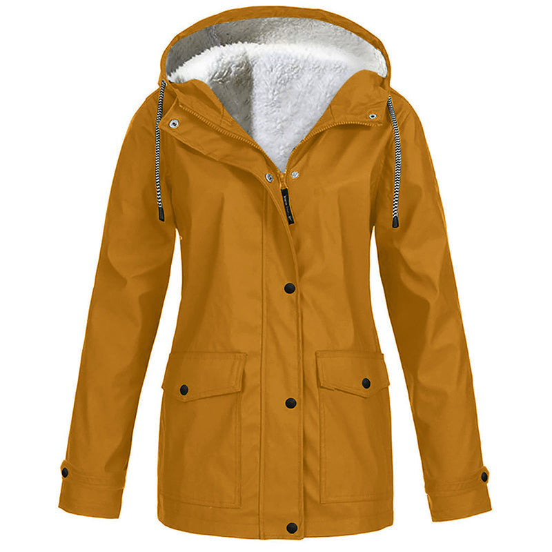 MADELINE | Fleece-Lined Hooded Rain Jacket